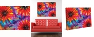 Creative Gallery Colorful Dahlia Flowers Abstract 36" x 24" Canvas Wall Art Print